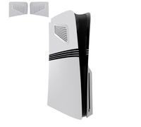 Cubierta superior izquierda y derecha para PS5 Slim Case Cubierta superior de reemplazo del panel de la cubierta superior, disipador de calor ABS caso de para Playstation 5 Pro Accesorios (Blanco)