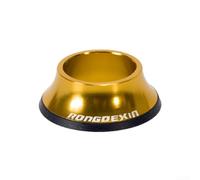 Cubierta superior para auriculares de bicicleta de carretera compatible con tubos de horquilla de 28 6 mm y cuenco superior oculto de 44 mm con funda a prueba de polvo (dorado)