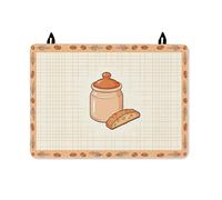 Cubierta superior para estufa eléctrica, rústica, acogedora, biscotti, granos de café, otoño, beige, goma antideslizante, para espacios de cocina pequeños, decoración de cocina, 28 x 20 pulgadas