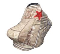 Cubierta superior para silla de paseo con diseño de estrella de mar para barco, playa, cubierta superior de lactancia, toldo de privacidad para recién nacidos y nuevas mamás, perfecto para silla alta