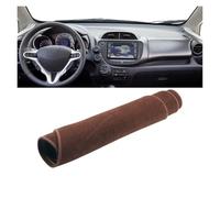 Cubierta Tablero Alfombrilla Salpicadero Coche Parasol Antideslizante Accesorios Compatible Para Jazz MK2 2008-2013 GE6 GE7 GE8 GE9 Funda Salpicadero(LHD Brown)