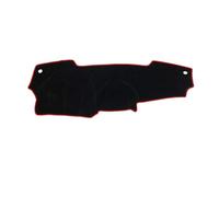 Cubierta Tablero Compatible Con Nissan Para Versa Sedan 2011-2018 March Micra K13 2010-2016 Cubierta Para Tablero De Automóvil Tapete Parasol Alfombra(Left Hand Drive,Black Red Edge)