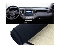 Cubierta Tablero Cubierta Salpicadero Coche Alfombrilla Antideslizante Evitar Luz Compatible Con Kia Para Sorento 3 UM 2015 2016 2017 2018 2019 2020(B Black LHD)