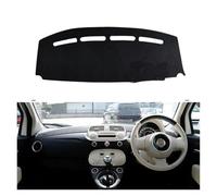 Cubierta Tablero Para Fiat 500 500c 500e 2007-2024 Cubierta Tablero Instrumentos Antideslizante Antisuciedad Alfombrilla Parasol Protector Funda Salpicadero(Right Hand Black)