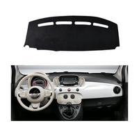 Cubierta Tablero Para Fiat 500 500c 500e 2007-2024 Cubierta Tablero Instrumentos Antideslizante Antisuciedad Alfombrilla Parasol Protector Funda Salpicadero(Left Hand Black)