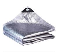 Cubierta térmica de aluminio reflectante para coche e invernadero, tela de malla transpirable con ojales, protección UV, 5 x 15 m / 16.4x49ft para un control óptimo del calor