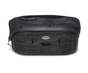 Cubierta Térmica Intex PureSpa Cuadrada 6 Plazas Espuma Alta Densidad Gris Oscuro