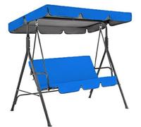 Cubierta Toldo para Columpio Impermeable, Fundas para Balancin Jardin Exterior, Cubierta Oxford 210D, para Asiento de Jardín de 2 o 3 plazas(Blue,195 * 125 * 15cm)