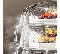 Cubierta transparente a prueba de polvo con diseño multicapa que evita y mantiene frutas, verduras y comidas frescas en la cocina (capa de árbol)