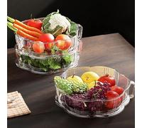 Cubierta transparente de aislamiento de alimentos con diseño de plástico multicapa a prueba de polvo plegable para uso en cocina manteniendo la comida fresca y protegida (cuatro capas)
