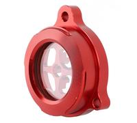 Cubierta Transparente del Filtro de Aceite del Motor, Tapa del Filtro de Aceite del Motor con Acabado Anodizado para Raptor 700 700R (Rojo)