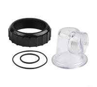 Cubierta transparente del prefiltro, equipo de la cubierta del prefiltro de la bomba de la piscina con la junta tórica y los accesorios del tornillo para las bombas de circulación SPS 25/50/75/100