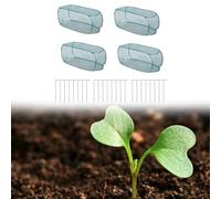 Cubierta transpirable para plantas hecha de malla para protección contra la intemperie con estacas para una instalación segura (120 x 40 x 45 cm)