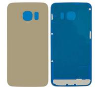 Cubierta trasera de la carcasa de la tapa de la batería piezas de repuesto compatibles con Samsung G925F Galaxy S6 EDGE, (dorado, OEM)