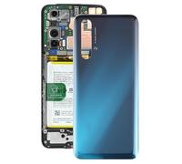Cubierta trasera de repuesto para teléfono móvil OPPO Realme X3 / Realme X3 SuperZoom Tapa trasera de batería de plástico (azul)