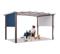 Cubierta universal impermeable para pérgola de patio, tela Oxford 210D, repuesto para exteriores, patio, porche, césped y jardín, azul (10 x 8 pies)