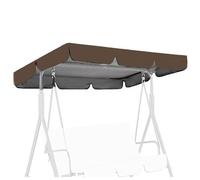 Cubierta universal impermeable para toldo oscilante 210D de tela de buey | Reemplazo de techo oscilante de jardín al aire libre | Compatible con postes 2/3/4 | Color café, 164 x 114 x 15 cm