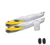 Cubierta Universal Kayak,Funda Kayak Cubierta de Protección UV de Canoa 210D Resistente al Agua y al Polvo Funda para Pala de Canoa de Barco(For 10ft-11.4ft kayak)