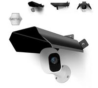 Cubierta universal para cámara de seguridad solar y lluvia, cubierta protectora impermeable para exteriores, para cámaras tipo bala, aluminio negro