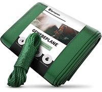 Cubierta universal para la lluvia - Lona Springreen 4x5m, Lona de tela reforzada e impermeable extra para proteger los muebles, la madera y como base o protección solar - impermeable