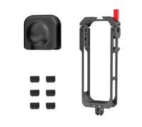 Cubierta vertical de aluminio para lente de cámara 360, mejora el agarre, ranura de montaje de zapata fría doble