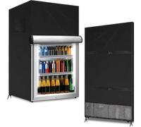 Cubierta vertical para mini congelador al aire libre con construcción de tela Oxford 210D, impermeable, resistente al polvo y a la humedad para uso exterior a largo plazo (negro S)