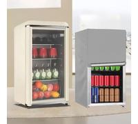 Cubierta vertical para refrigerador, cubierta para refrigerador al aire libre, a prueba de polvo e impermeable, compacta 3.0 cúbicos para mini refrigerador congelador (210D 92 x 77 x 183 gris)