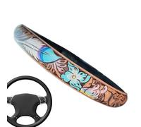 Cubierta Volante - 37-38cm 15 Pulgadas Cuero Antideslizante Transpirable | Protector Interior Coche SUV Camion Sedan Furgoneta Taxi Offroad Confort Estilo Universal