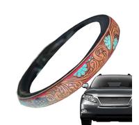 Cubierta Volante - 37-38cm 15 Pulgadas Cuero Antideslizante Transpirable | Protector Interior Coche SUV Camion Sedan Furgoneta Taxi Offroad Confort Estilo Universal