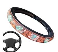 Cubierta Volante - 37-38cm 15 Pulgadas Cuero Antideslizante Transpirable | Protector Interior Coche SUV Camion Sedan Furgoneta Taxi Offroad Confort Estilo Universal