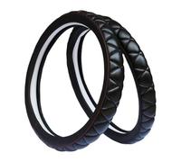 Cubierta Volante Automóvil para Accesorios Interiores Crystal Crown Funda Cuero PU 37 A 38 Cm Fundas para Volante Coche Protectoras(Style 3)