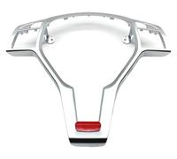 Cubierta Volante Automóvil para AMG A B C E GLK GLA CLA CLS Clase W176 W246 W204 W212 W156 W117 Cubiertas De Volante Embellecedor De Cubierta De Panel De Volante De Coche(Chrome-Red)