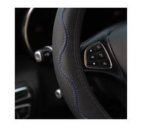 Cubierta Volante Automóvil Sin Anillo Interior Fibra Cuero En Relieve Corrugado Elástico Cubierta Volante La Manija Coche(Black Red)