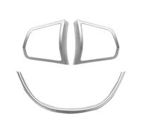 Cubierta Volante Coche Apto Para B&MW F10 5 Series 525I 520I Car 2 Piezas Embellecedor Botón Volante Izquierdo Y Derecho + 1 Pieza De Pegatina De Estilo De Coche Tipo U ABS Funda Volante Coche