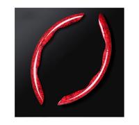 Cubierta Volante Coche Cubierta Mango Decorativo Universal Antideslizante para Coche Medio Juego Tarjetas Cubiertas Protectoras para Volante(2PCS Red)