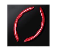 Cubierta Volante Coche Cubierta Protectora Universal Antideslizante para Volante Coche Manija Decorativa Estilo Tarjeta Medio Juego(2PCS Red)
