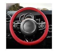Cubierta Volante Coche Cuero Microfibra para Mini para Cooper R50 R55 R56 F57 para Clubman para Countryman para Clubvan para Coupe Accesorios Automóviles Funda Volante Cubiertas Volante(Red)