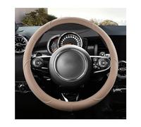 Cubierta Volante Coche Cuero Microfibra para Mini para Cooper R50 R55 R56 F57 para Clubman para Countryman para Clubvan para Coupe Accesorios Automóviles Funda Volante Cubiertas Volante(Beige)