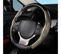 Cubierta Volante Coche Funda Antideslizante Tarjeta Deportiva Protectora Manija Automóvil Tipo D 36 Cm Fibra Carbono Volante(Yellow)