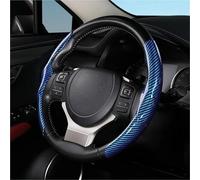 Cubierta Volante Coche Funda Antideslizante Tarjeta Deportiva Protectora Manija Automóvil Tipo D 36 Cm Fibra Carbono para Volante(Blue)