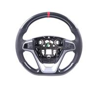 Cubierta Volante Coche Funda para volante de coche Para Peugeot Para Boxer 2006-2019 de fibra de carbono y cuero cosido. Funda Volante Coche(A Carbon Red thread)