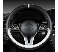 Cubierta Volante Coche Funda Protectora de Cuero para Volante, Funda Protectora Universal Transpirable para manija de Coche para Todas Estaciones(Black and White)