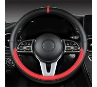 Cubierta Volante Coche Funda Protectora de Cuero para Volante, Funda Protectora Universal Transpirable para manija de Coche para Todas Estaciones(Black Classic Red)