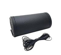 Cubierta Volante Coche Funda Universal De Cuero para Volante De Coche De 38 Cm 14" Transpirable Y Antideslizante Color Negro Y Gris para Coser A Mano(Black (mesopore))