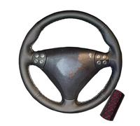 Cubierta Volante Coche Funda Volante Microfibra Cosida A Mano para Mercedes para Benz Clase C SLK W203 R171 2004-2008 Protector Volante(Rojo)