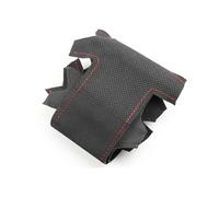 Cubierta Volante Coche para Benz para Una Clase para W176 2015-2018 Protector De Cuero Gamuza Volante Coche Embellecedor(Black-Red Line)