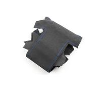 Cubierta Volante Coche para Benz para Una Clase para W176 2015-2018 Protector De Cuero Gamuza Volante Coche Embellecedor(Black-Blue Line)