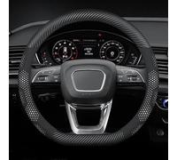 Cubierta Volante Coche para Dodge Journey | 2010-2020, Funda Volante Cuero 37-38cm/15 Antideslizante Funda Volante Transpirable(White,D-Type)