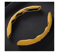 Cubierta Volante Coche para Ferrari F8 F355 Cubierta Ante Antideslizante Absorbente para El Sudor Cómoda Y Agradable para La Piel Protector De Volante Segmentado(Amarillo)