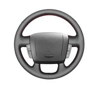 Cubierta Volante Coche para Fiat para Ducato Funda para Volante Coche Cosida A Mano En Cuero Negro.(Black Thread)
